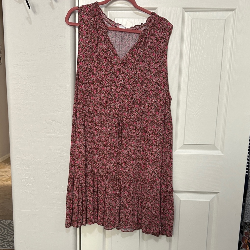 GAP Pink Floral Sleeveless Dress